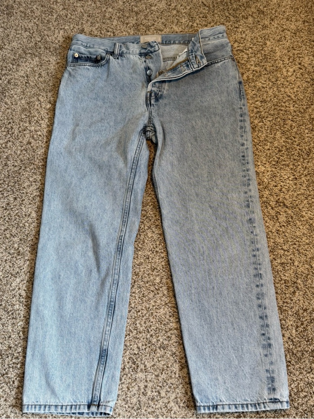 Everlane Light Wash Relaxed Straight Organic Cotton Jeans - 28